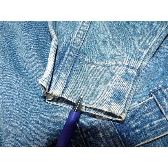 Vtg 90s Together Jean Jacket Sz Large Denim Eyelet Crochet Buttons READ - Picture 16 of 16